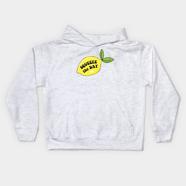 Squeeze the Day Lemon Kids Hoodie by snowshade